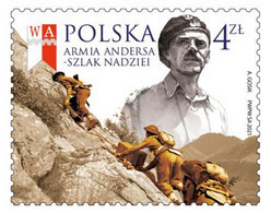 Poland 2021 / Anders Army - The Trail Of Hope, Monte Cassino, Polish Armed Forces In The East, WWII / New Stamp MNH** - Unused Stamps