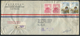 FORMOSE - N° 344 (2) + 431 (2) / LR AVION DE TAIPEI LE 14/8/1963 POUR LES USA. TB - Lettres & Documents