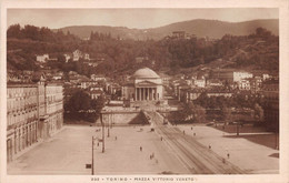 0650 "TORINO - PIAZZA VITTORIO VENETO" ANIMATA, TRAMWAY. CART NON SPED - Orte & Plätze