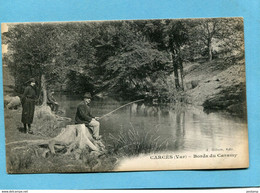 CARCES-gros Plan Animé-pêcheur Au Bord Du Caramy Sous Le Regard Attentif D'une Femme-édition-Giboin-a Nnées 1910-20 - Carces