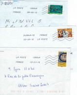 3 BVS - 24984 Katzen - 13934 Polynesien Eule Fische Blumen - 13934 Vitrail à Blois L'Hermine - Brieven En Documenten