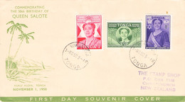 TONGA - FDC 1950 BIRTHDAY QUEEN SALOTE Mi #91-93 / ZM39 - Tonga (...-1970)