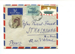 POLOGNE 1956 - Affranchissement Sur Lettre Par Avion - Frankeermachines (EMA)