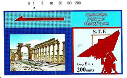 SYRIA 200 UNITS RUINS OF PALMYRA  SATELLITE DISH TAMURA READ DESCRIPTION - Syrie