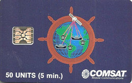 UNITED STATES USA  50 UNITS COMSAT SATELLITE DARK BLUE  CHIP SC5 ISSUED 1991  MINT(?) READ DESCRIPTION !! - Chipkaarten