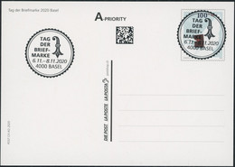 Suisse - 2020 - Tag Der Briefmarke • Basel - Bildpostkarte - Sonder Voll Stempel - Lettres & Documents