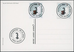 Suisse - 2020 - Tag Der Briefmarke • Basel - Bildpostkarte - Combo FDC ET - Ersttag Voll Stempel - Lettres & Documents