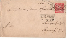 NDB  Umschlag U 1b A MÜHLHAUSEN In THÜRINGEN (3-zeil- Rahmenst.) - LANGENSALZA, 20 - (12)  - 68 - Postal  Stationery