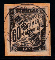 DIEGO SUAREZ - N°Taxe  12 - 60c NOIR - Type DUVAL - Sur Fragment. Oblitération Complète. - Used Stamps