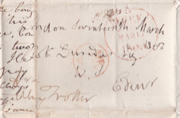 1803 - King George III - FREE Entire Letter From London To Edinburgh - Arrival Stamp - 7 Scans - ...-1840 Préphilatélie