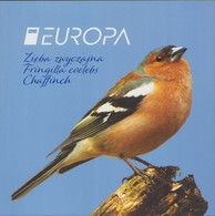 POLAND 2019 Fi 4954 Europa, Birds, Watercolour Painting, Chaffinch, Nature, Animal / With Stamp MNH** F - Markenheftchen