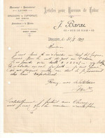 Peignes En Ivoire/Articles Pour Bureaux De Tabac/ J BARAT/ BREST/Commande/LECOEUR/Ivry La Bataille/1909          FACT498 - Chemist's (drugstore) & Perfumery