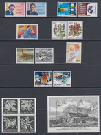 1988 ** Islande (sans Charn., MNH, Postfrish) Complete Yv 633/49 + BF 9 Mi 680/96 + Block 9 FA 717/33 + Block 9 - Full Years