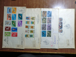 4 Lettere Raccomandate Anni 60 - Storia Postale