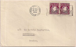 Ireland-Irlande-Irland: 1946 - Commercial Cover Dublin To Sweden 3d Rate - Map Of Ireland Stamps - Covers & Documents