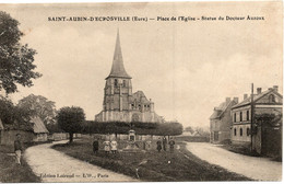 SAINT-AUBIN D'ESCROSVILLE - Place De L'Eglise - Statue Du Docteur AUZOUX - Saint-Aubin-d'Ecrosville