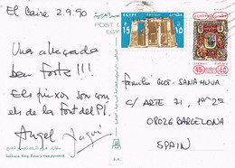 42909. Postal Aerea EL CAIRO (Egypt) 1990. Egyptology. Piramide De Sakkara - Lettres & Documents