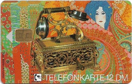 Germany - Alte Telefonapparate 3 - Vergoldeter Tischapparat (1900) - E 07/08.92 - 12DM, 30.000ex, Mint - E-Series : D. Postreklame Edition