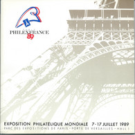 LIVRE DE L'EXPOSITION PHILATELIQUE MONDIALE / PHILEXFRANCE 89 PARIS / 95 PAGES - Mostre Filateliche