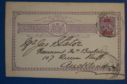 AK5 NEW ZEALAND BELLE CARTE  DOUBLE 1901 AUCKLAND ++++SURCHARGE ROUGE + AFFRANCH.PLAISANT - Cartas & Documentos