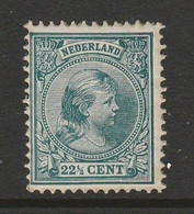 Prinses Wilhelmina 1891 Nr. 41 MH  Catw. 60,- - Unused Stamps