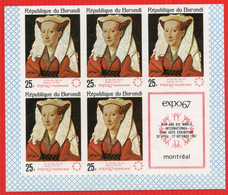 Burundi - EXPOSITION MONTREAL 1967  IAN VAN EYCK  Imperforated -NON DENTELES , TB ** Et  RARE - 1967 – Montréal (Canada)