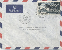 OCEANIE-  PA N° 32 / LETTRE Par AVION Pour PARIS -C à D / PAPEETE  /ILE TAHITI / 2-12-1958 - Storia Postale