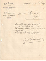 Relance De Commande De Peignes Ivoire/A. GASSEND/ à La Tentation/ Digne/LECOEUR/Fab.Ivry La Bataille/Eure/1907   FACT532 - Chemist's (drugstore) & Perfumery