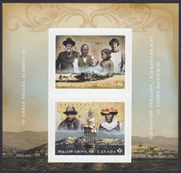 Qc.b BLACK HISTORY MONTH = Booklet Page/Pane Of 2 Stamps With Description Ship,horse,wagon,sail Boat Canada 2021 MNH - Heftchenblätter