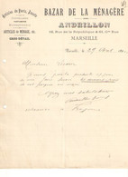 Demande De Prix/ Peignes Ivoire/Parfumerie/ANDRILLON/ Marseille /LECOEUR/Fab.Ivry La Bataille/Eure/1902   FACT536 - Kleding & Textiel