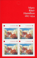 Qc.b CANADIAN ART: MARY RITER HAMILTON = WW1, WWI = Booklet Page Of 4 With Description MNH Canada 2020 - Booklets Pages