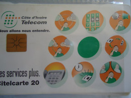 IVORY COAST  USED CARDS ADVERTISING  TELECOM - Ivory Coast