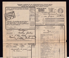955/27 -- Cachets De Gare De FORTUNE - Lettre De Voiture LANDEGEM 1929 (type 3 étoiles) Vers ESSCHEN - Autres & Non Classés