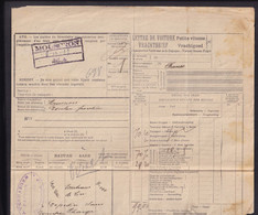 958/27 -- Cachets De Gare De FORTUNE - Lettre De Voiture MOUSCRON No 4 En 1919 (type 3 Cases) Vers ESSCHEN - Altri & Non Classificati