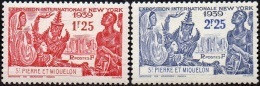 Détail De La Série Exposition Internationale De New York ** Saint Pierre Et Miquelon N° 189 Et 190 - 1939 Exposition Internationale De New-York
