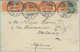 81895 - DENMARK - Postal History -  TRAIN AMBULANT Postmark  On POSTCARD  1902 - Storia Postale