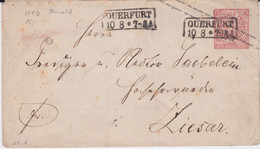 Preußen Nv Ra2 Querfurt Ganzsache NDP U 1 A N Ziesar Ca 1868 - Enteros Postales