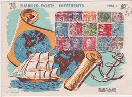 FRANCE - POCHETTE DE TIMBRES DEBUT DES ANNEES 60 - TIMBRES NON VERIFIES PLUTOT POUR LA JOLIE PRESENTATION - Briefe U. Dokumente