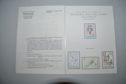 Luxembourg 1975/76 Feuillets Postes Reproductions Pliure Frais De Port Belgique 2 € Europe 5 € - Other & Unclassified