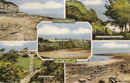 SCENES FROM FONTYGARY, GLAMORGAN, WALES. USED POSTCARD Ap9 - Glamorgan