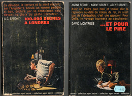 Lot 2 Romans Agent Secret - 100000 Degres A Londres Et Pour Le Pire  Editions Robert Laffont 1964 - Robert Laffont
