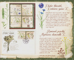 Poland 2017 Booklet / Polish Herbarium - Cornflower, Common Chamomile, Yarrow, Sand Thyme Herbs / FDC + Sheet MNH** - Postzegelboekjes