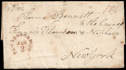 1827 RARE WHALE WHALING LETTER - 6 MONTH JOURNEY - NEW BEDFORD - CONTENTS ! - Balene