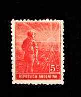 Argentina,1912/13,Plowman , VERY Rare  -German Paper With    Watermark Vertical Honey Comb (HV). MNH. - Ongebruikt