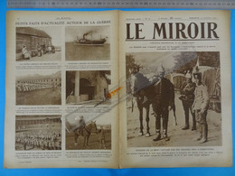 LE MIROIR Hebdomadaire Photographique N°51 (nov. 1914) Sportifs Français Morts Marine Turque, Canada, Australie,Tauben - 1914-18