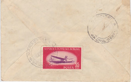 PLANE, STAMP ON COVER, 1954, ROMANIA - Covers & Documents