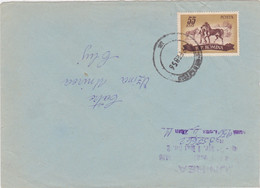 HORSES, STAMP ON COVER, 1956, ROMANIA - Covers & Documents