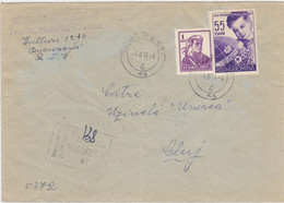 NAVY SOLDIER, INTERNATIONAL DAY OF THE CHILD, STAMPS ON REGISTERED COVER, 1956, ROMANIA - Covers & Documents