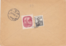 FOREST'S MONTH, CONSTRUCTIONS WORKER, STAMPS ON REGISTERED COVER, 1957, ROMANIA - Covers & Documents