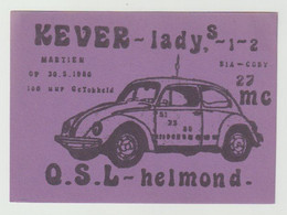 QSL Card 27MC VW Kever Lady Helmond (NL) - CB